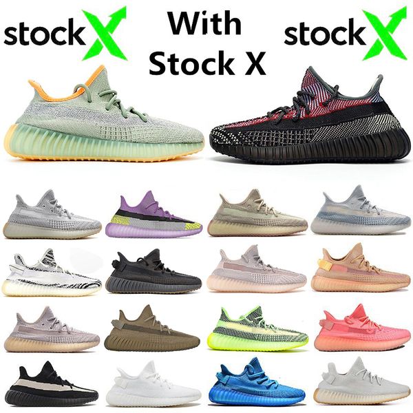 

special offer kanye west desert sage earth cinder running shoes zyon yecheil yeshaya flax linen zebra bred gid static mens trainers sneakers, White;red