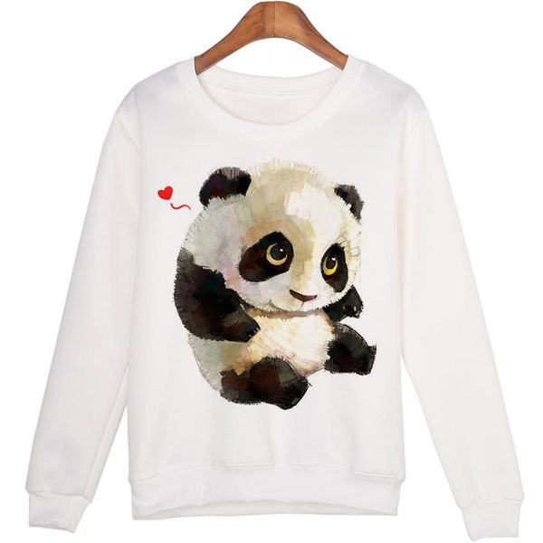 

cute animal sweatshirt sudaderas mujer panda printed harajuku hoodies kwaii moleton pullovers wmh29 new fashion breathable, Black