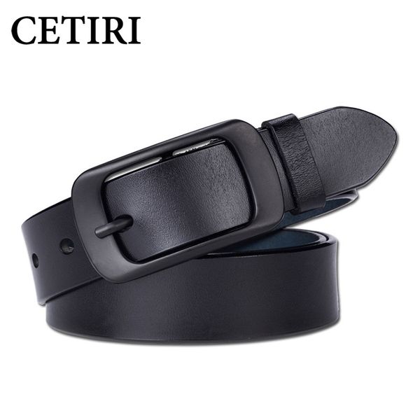 

cetiri нового способа горячей продажи 2.8cm черный контактный пряжкой тонкие ремни для женщин джинсовой женщин неподдельный кожаный пояс изв, Black;brown