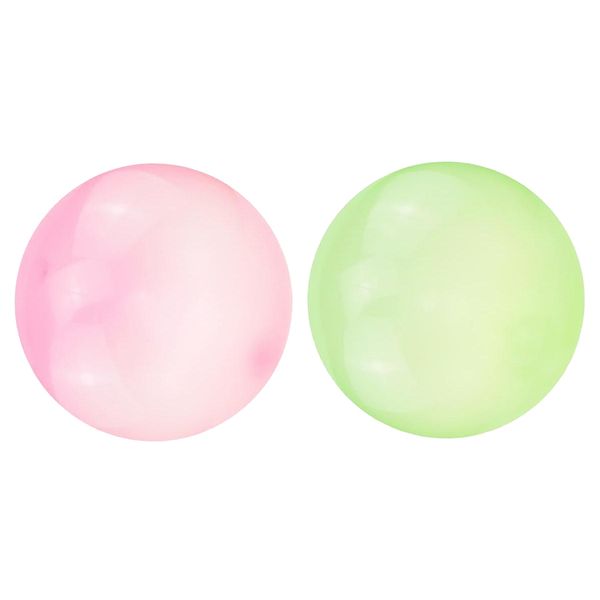 

2x inflatable bubble ball bubble balloon outdoor party green + pink s