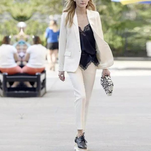 

women clothes summer thin section white suit female european and american temperament fashion casual women suit