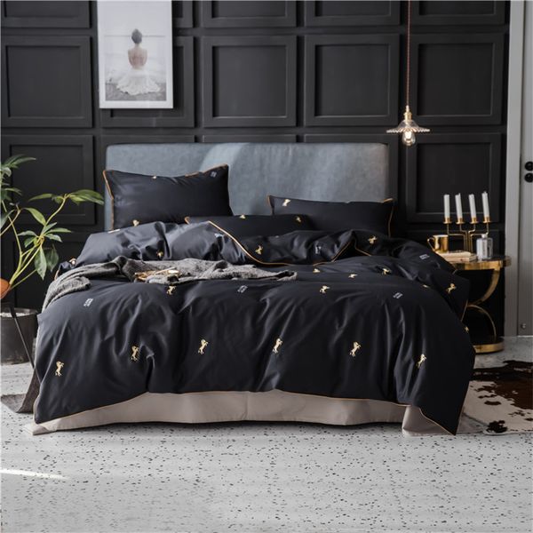 New 2019spring Light Luxury 100 Cotton Bedding Sets Animal Deer