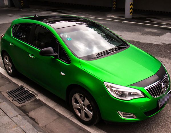 

metallic green mavinyl for car wrapping matte chrome with air release covering foil body wrap film size 1.52x20m/roll