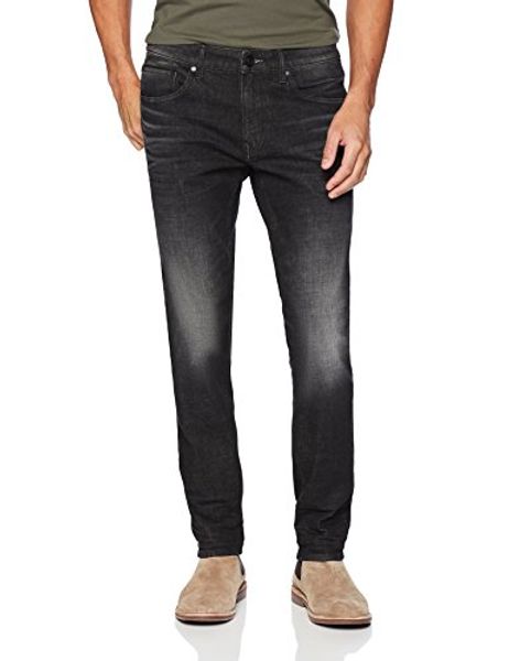 

denim garage classics men's slim-fit stretch jean dark grey, Blue
