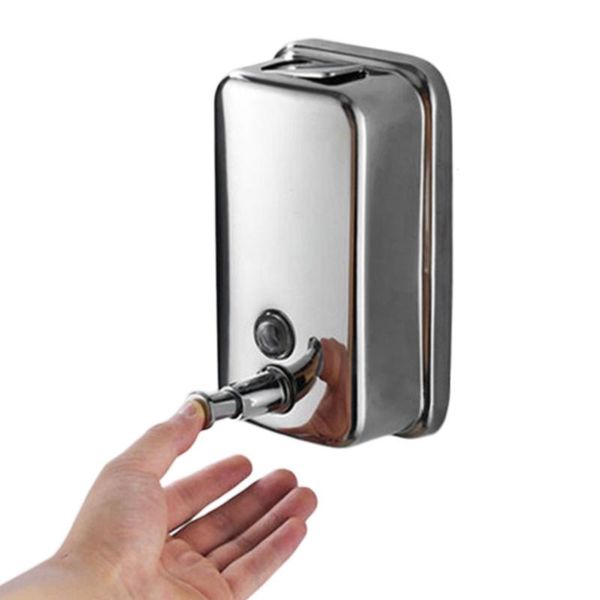 

bathroom wall-mounted manual soap dispenser,stainless steel kitchen dish soap container 500ml/800ml/1000ml