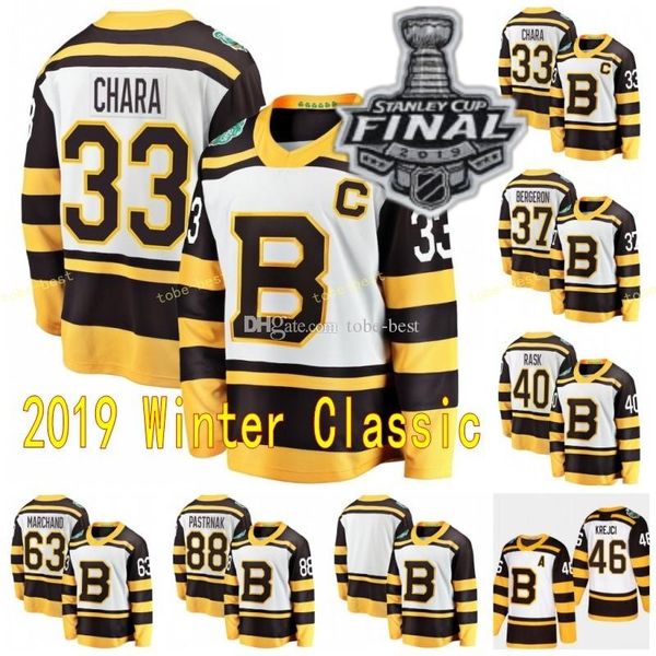 

2019 Stanley Cup Boston Bruins Charlie Mcavoy Jersey Jake DeBrusk Chara Patrice Brad Marchand Bobby Orr Cam Neely David Pastrnak Hockey
