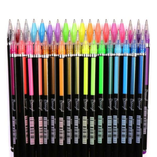

48 colors gel pen for school highlighter/glitter/pastel/metal pen set for coloring books journals drawing doodling art markers