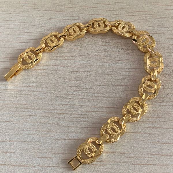 

Girl letter link chain de igner bracelet for women ladie titanium teel fa hion charm bracelet gold filled luxury jewelry hipping