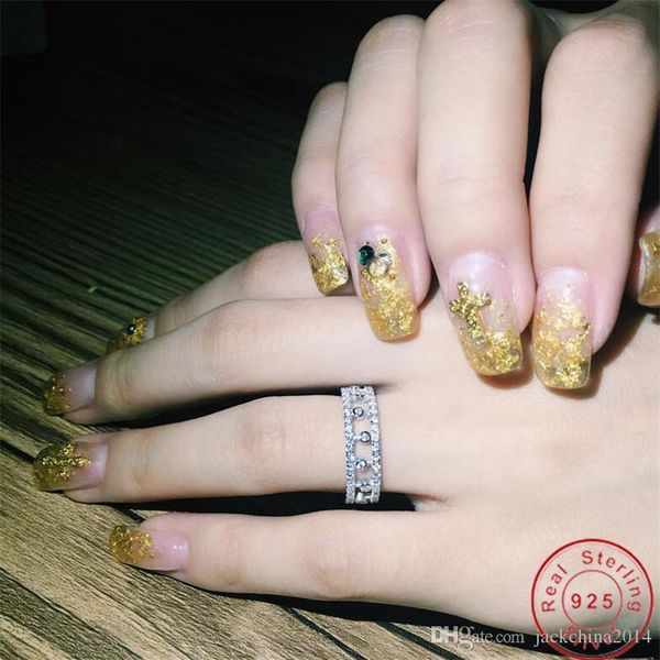 

classical luxury jewelry real 925 sterling silver full white z cz diamond pepper party gemstones eternity women wedding band ring gift, Slivery;golden