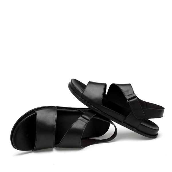 

новинка повседневные босоножки резиновые для пляжа heren в римской открытый сandles да сандел безопасности мода черный мужчины свободного sa, Black