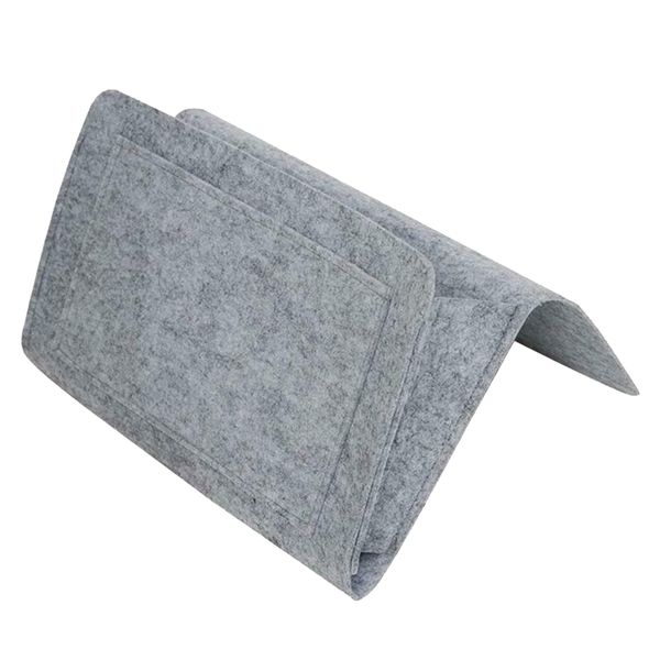 

bedside felt storage bag with pockets bed sofa desk hanging organizer for phone magazines tablets remotes lad-sale