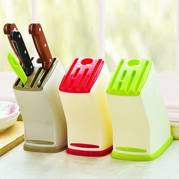 

multifunctional knife storage rack universal kitchen accessories light drain plastic knife holder