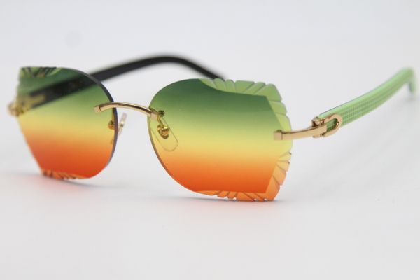 

8200762a carved lens optical rimless glasses delicate green mix black import plank sunglasses c decoration gold frame, White;black