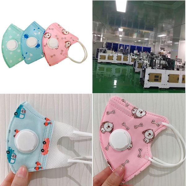 

маска ffp3 kids mask детские мультяшные маски для лица активный угольный фильтр дыхательный клапан pm2.5 anti virus haze пылезащитная защитн