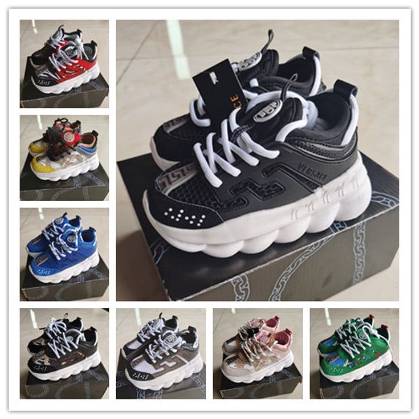

2020 chain reaction shoes kids men women sneakers runner snow leopard black white suede leather fashion women trainers shoes