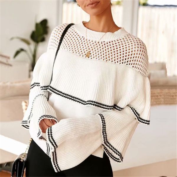 

sweet knitted black sweater women pullover female casual loose o neck cape design winter sweater autumn femme knit jumper, White;black