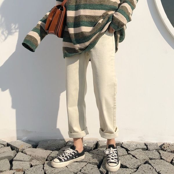 

neploe chic pants women 2020 solid simple straight pockets leisure pant womens high waist harajuku korean trousers, Blue