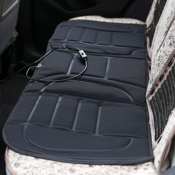 

hlest 12v black car heated rear seat cushion warmer cover car sets heater pad
