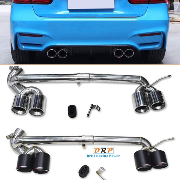 

1 set carbon fiber stainless steel rear exhaust pipe muffler tip tailpipe fit 320 330 428 430 425 modified with m3 bumper
