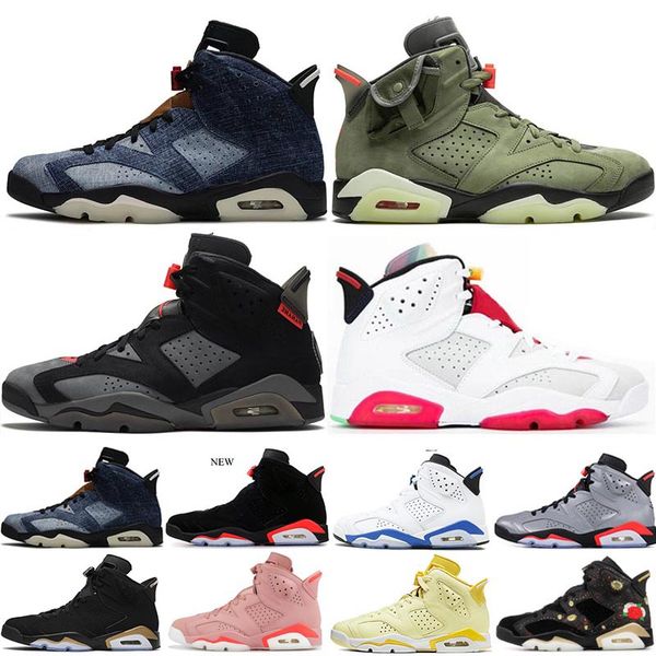 

hare 6 6s mens basketball shoes dmp infrared bred carmine black cat oreo men sports trainers sneakers shoes 5.5-13