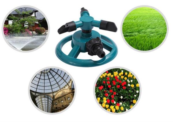 

новые патио сад спринклеры автоматический полив газон 360 градусов полностью 3 форсунки круг вращающаяся система орошения