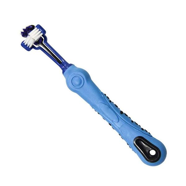 

pet dog зубная щетка три head plus чистить зубы дышите уход собаки кошки щенок mouth cleaning зубные щетки инструмент