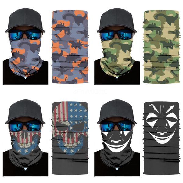 

multi function seamless magic head skull scarf halloween prop party cosplay full skull face masks tooth warm neck sleeve 0 98xm #671#654, Blue;black