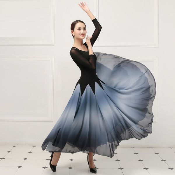

women dance dress ballroom dance competition dresses standard ballroom dress flamenco waltz rumba wear, Black;red