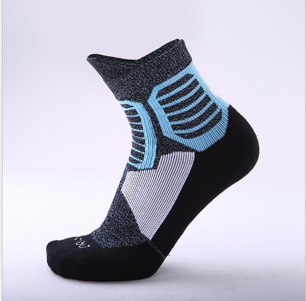 

towel bottom non-slip sports socks breathable and deodorant men and women tennis socks, Black