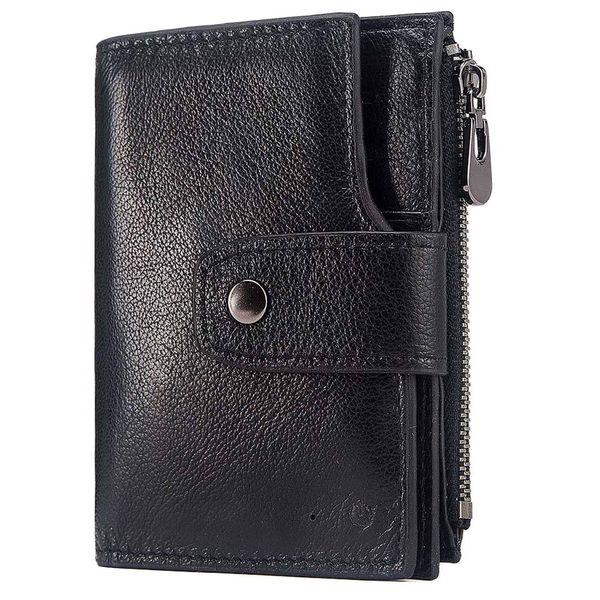

new style men smart anti-lost wallet purse bluetooth position record rfid retro style large capacity, Red;black