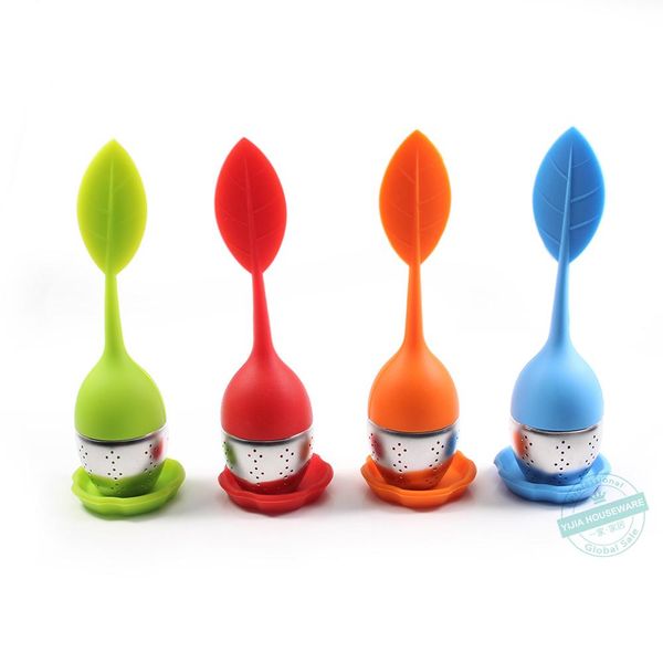 

сыпучий листовой чай infuser-силиконовая ручка infuser ситечко из нержавеющей стали для чайника, кружки
