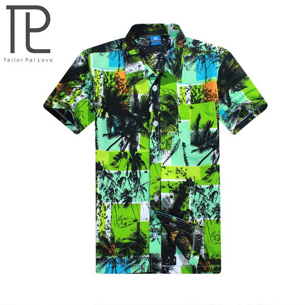 

tailor pal love 2019 summer fashion beach men shirt short sleeve casual hawaiian shirt for mens, White;black