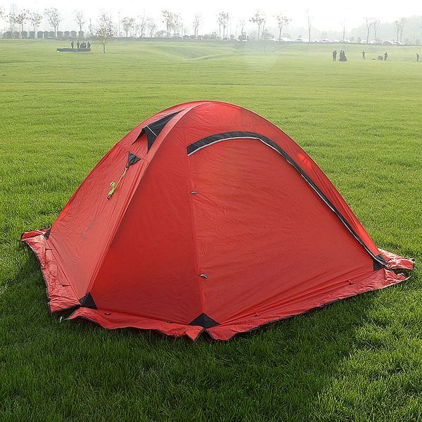 

hillman 20d silicone fabric ultralight 2 person camping tent with snow skirt double layers aluminum rod hiking tent 4 season