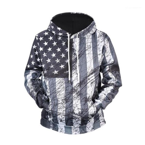 

star striped panelled loose long sleeved hooded pullover sweatshirts mens fashion hoodies hip hop mens designer hoodies casual, Black
