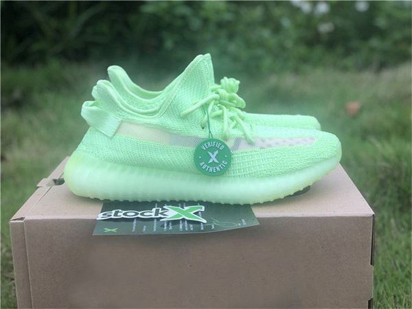

2019 authentic boo t y350 v2 gid glow in the dark triple black tatic original 3m kanye we t men running hoe neaker eg5293 fu9013