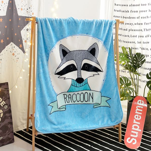 

blue cartoon pattern blanket for kids adults cartoon colorful plush throw blanket sofa puppy thin quilt sofa cover 1pc soft