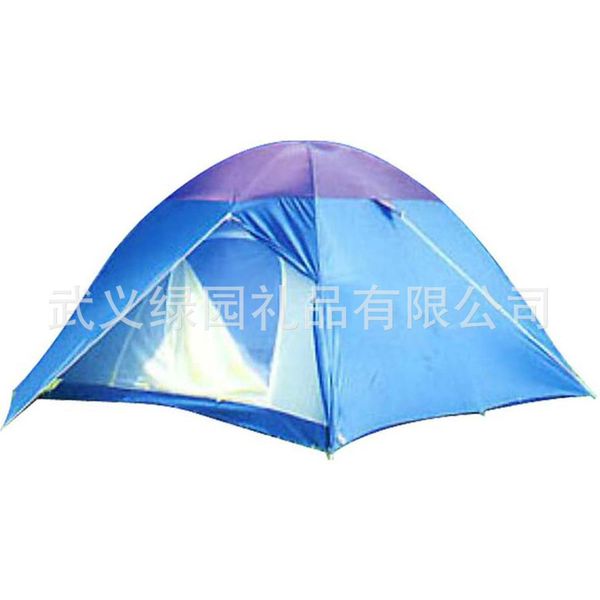

in large 3-4 people double layer durable camping tent