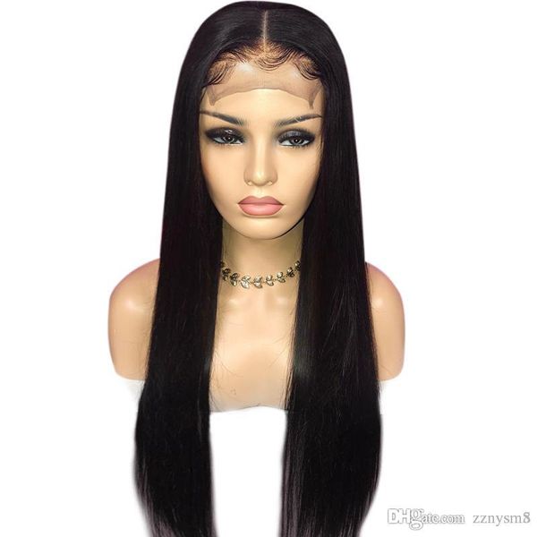 

straight lace front human hair wigs for black women brazilian remy hair lace wig with baby hair natural hairline full end