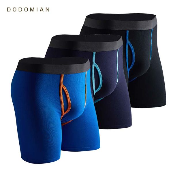 

long boxers men u-convex cotton 3 pcs/lot boxer for men soft mens underwear boxershorts male breathable us size  l xl xxl, Black;white