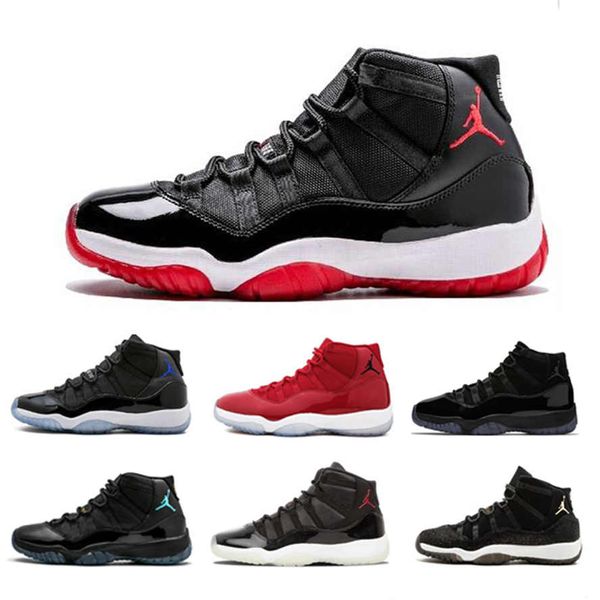 

11 11s basketball shoes air jordan retro wmns sneakers mens prom night high concord 45 bred space jam gym red sport shoe, White;red