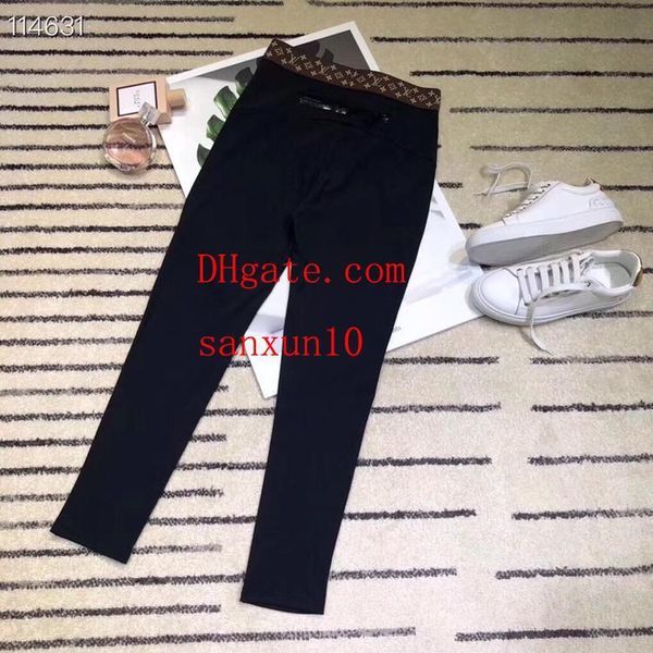 

women pants fashion women casual leggings black elastic trouser tracksuit bottoms plus size fashion slim hole sporting leggings trousers 51, Black;white