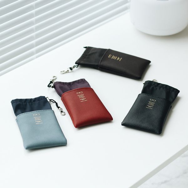 

leather stitching glasses storage bags portable travel drawing pocket glass polyester organizer case purse eyewear accessories, Silver
