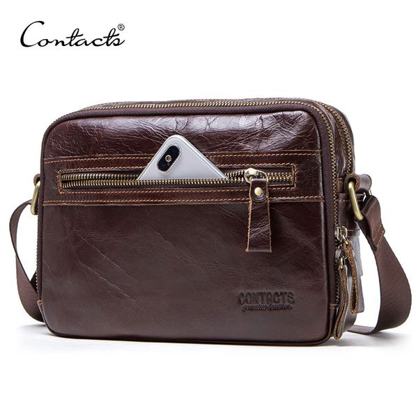 

genuine leather men messenger bag for ipad male shoulder bags for credit card man's bags with coin pocket