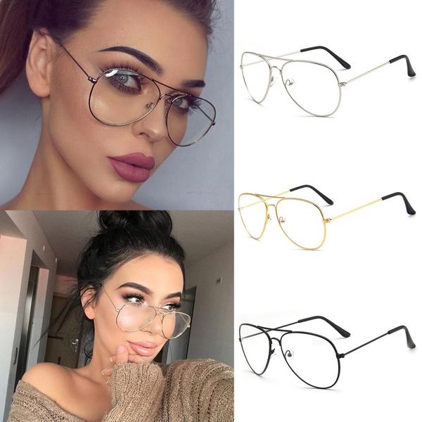 

aviation metal frame sunglasses round vintage glasses transparent women pilot style sun glasses classic optics design, White;black
