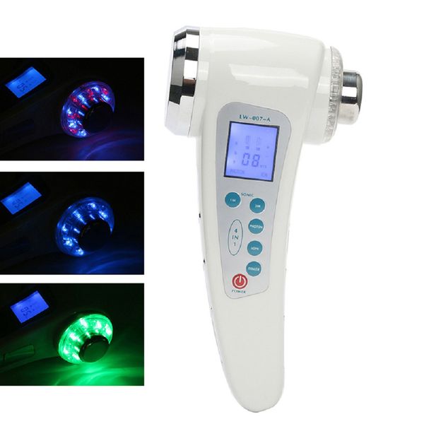 

4 in 1 beauty in trument ultra onic face ma ager colored led light facial photon ultra ound therapy kin care beauty in trument
