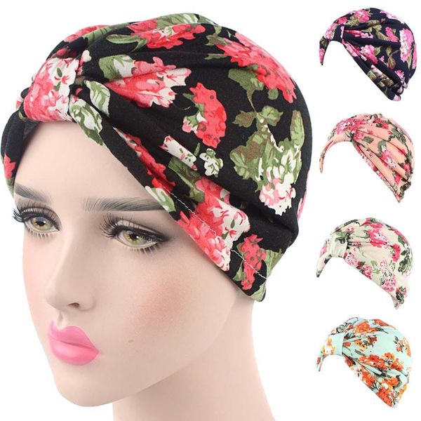 

women printing cancer chemo hat beanie scarf turban head wrap cap knitted hat