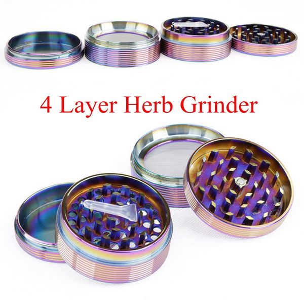 4 camadas Tipo de rosca Grinder de erva 63mm Diâmetro Tabaco Grinder