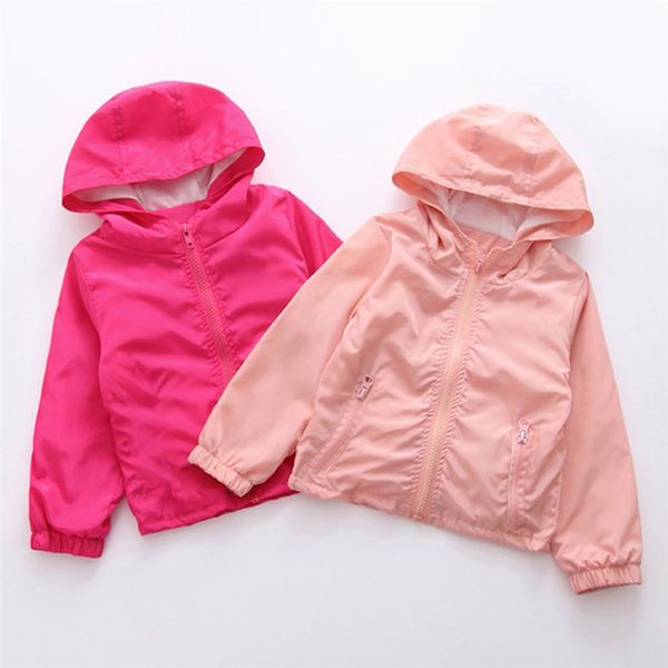 

children baby girls hoodie trench coats solid color long sleeved autumn windbreaker outerwear fashion zipper jackets 12m-5t a20, Blue;gray