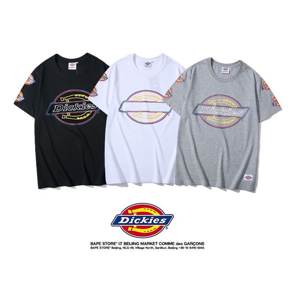 

dickies women mens designer t shirts fashion cotton short sleeve tshirt summer letter printing mens tee couples matching clothes