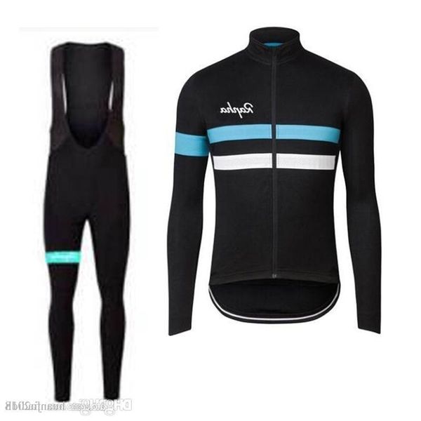 

rapha team cycling long sleeves jersey bib pants sets cycling jersey sets spring autumn sport suit simple and comfortable breathable c1503, Black;red